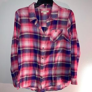 Ruff Hewn Long Sleeve Button Down Shirt, Size Medium